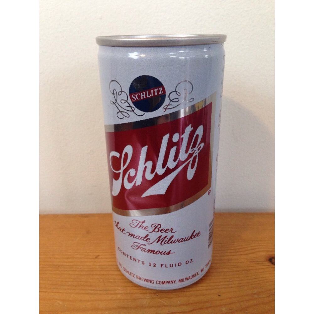 Vtg Flat Pop Top Pull Tab Beer Can Schlitz Official Licensed 1980 Olympic Games
